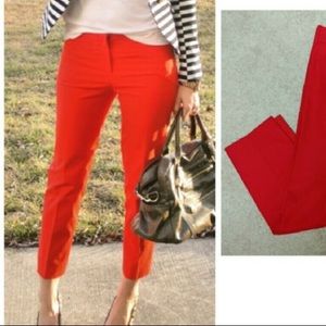 J. Crew Red Skimmer City Fit Pants